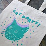 Katie Haegele, Joe Carlough - Cat Party Tote Bag