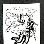 Deth P. Sun - Cat Warrior Sticker