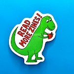 Dave Hankins - Read More Zines! Sticker