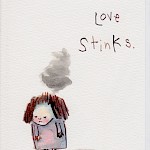 Kate Berube - Love Stinks Greeting Card